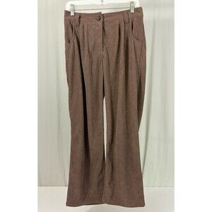 Halara Womens Mid Rise Pleated Corduroy Casual Pant Size M Petite Tan